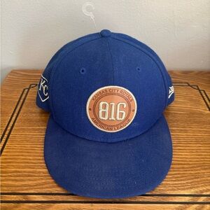 New Era Royal Blue Fitted 59FIFTY Baseball Cap with Tan Underbill